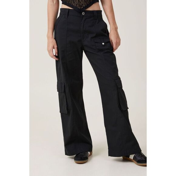 Cotton on Hayden cargo pant in black size 2 US - Picture 12 of 12